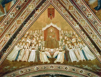 Allegorie des heiligen Franziskus in Herrlichkeit, ca. 1330